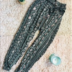 High Waisted Tie Pants